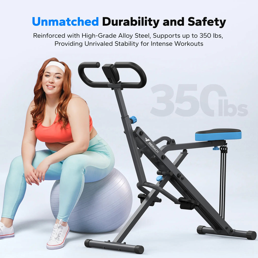 2‑in‑1 Squat Rowing Machine, Adjustable Resistance Leg & Glutes Exercise Equipment with LCD Monitor, 350LBS Capacity Home Gym Workout Machine