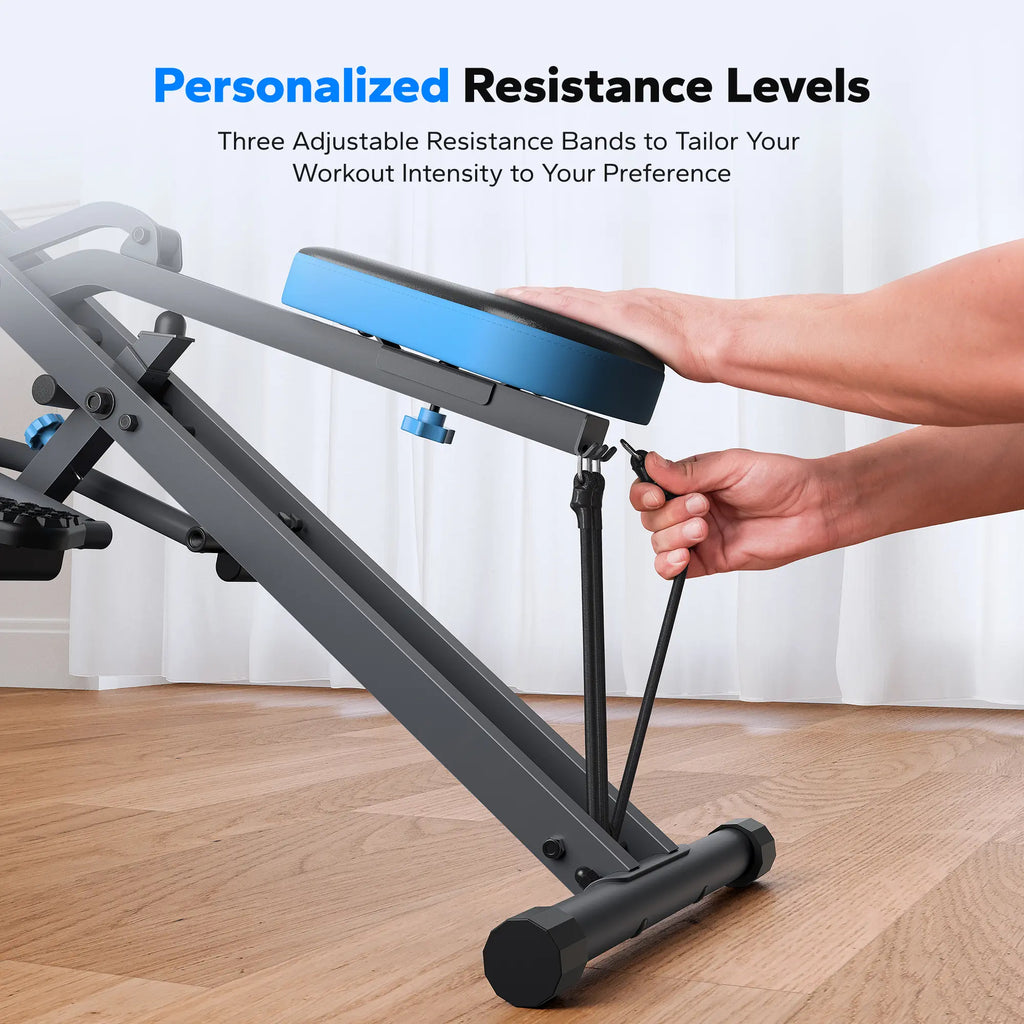 2‑in‑1 Squat Rowing Machine, Adjustable Resistance Leg & Glutes Exercise Equipment with LCD Monitor, 350LBS Capacity Home Gym Workout Machine