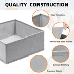 15-Piece Drawers Clothes Organizer - Reinforced Thick Fabric Foldable Storage Box with Divided Compartments