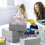 15-Piece Drawers Clothes Organizer - Reinforced Thick Fabric Foldable Storage Box with Divided Compartments