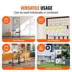 2-Pack 2'x5.6' Floorstanding Grid Wall Panel Tower with T-Base, Double-Sided Wire Racks for Art Craft Shows