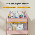 3 Tier Metal Storage Utility Cart with Wheels - Kitchen Trolley