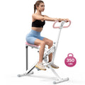 2‑in‑1 Squat Rowing Machine, Adjustable Resistance Leg & Glutes Exercise Equipment with LCD Monitor, 350LBS Capacity Home Gym Workout Machine